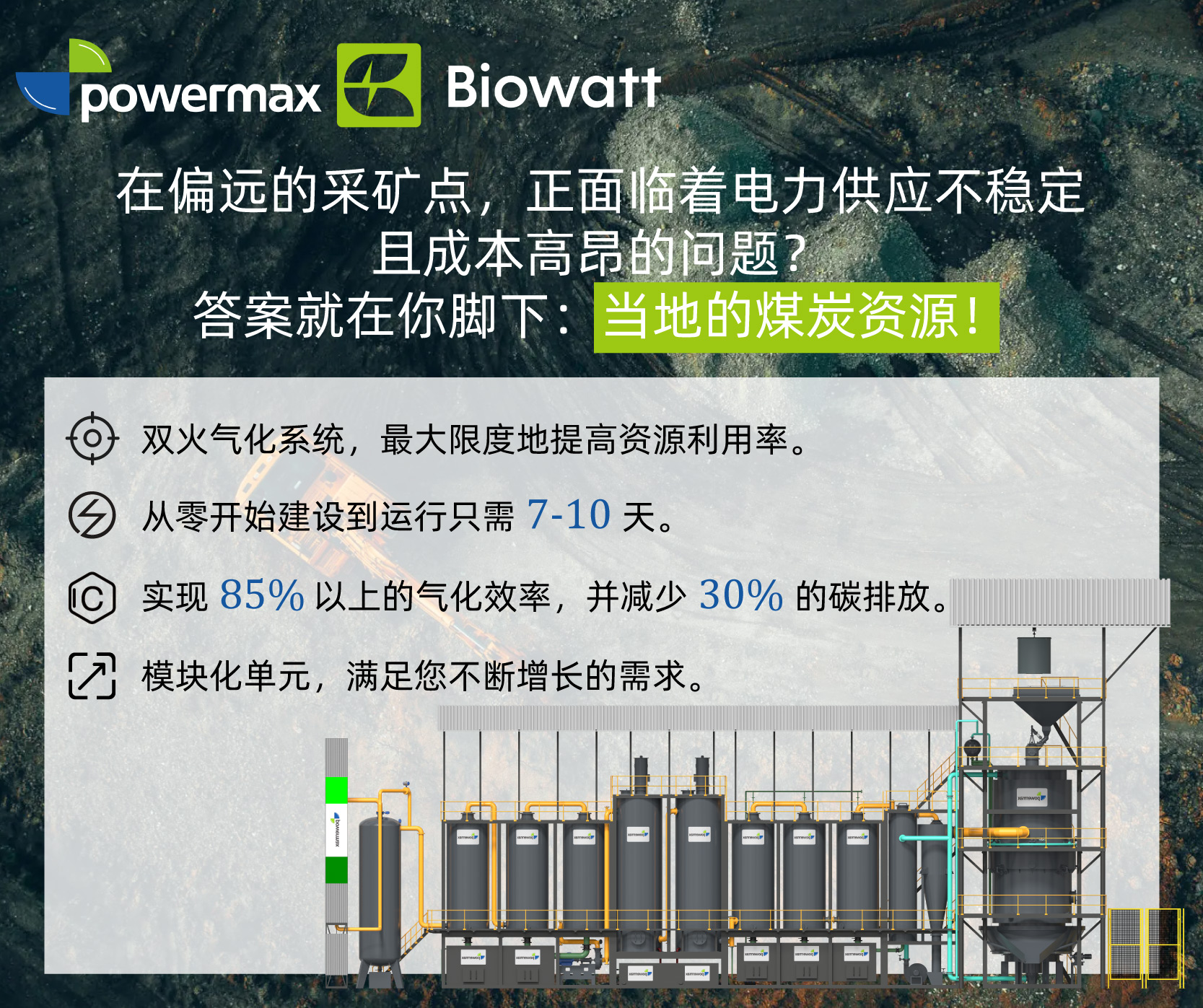 矿区煤炭气化发电 偏远矿区供电解决方案 模块化煤炭气化系统.jpg